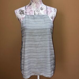 Alya Striped House Tank Medium Black White
